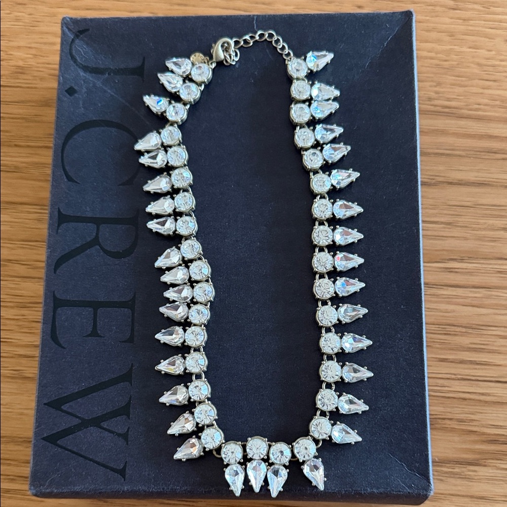J. Crew gold and Crystal Necklace